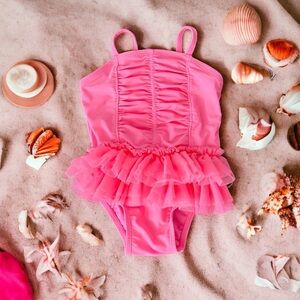 Old Navy Baby Girl Hot Pink Tutu Swimsuit 3-6 mo